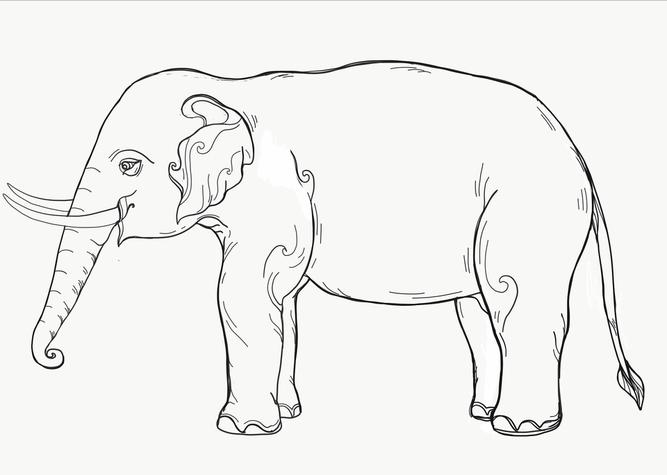 ภาพประกอบเวกเตอร์ - วาดเส้นไทยประยุกต์ แบบ vector ๆ - 15