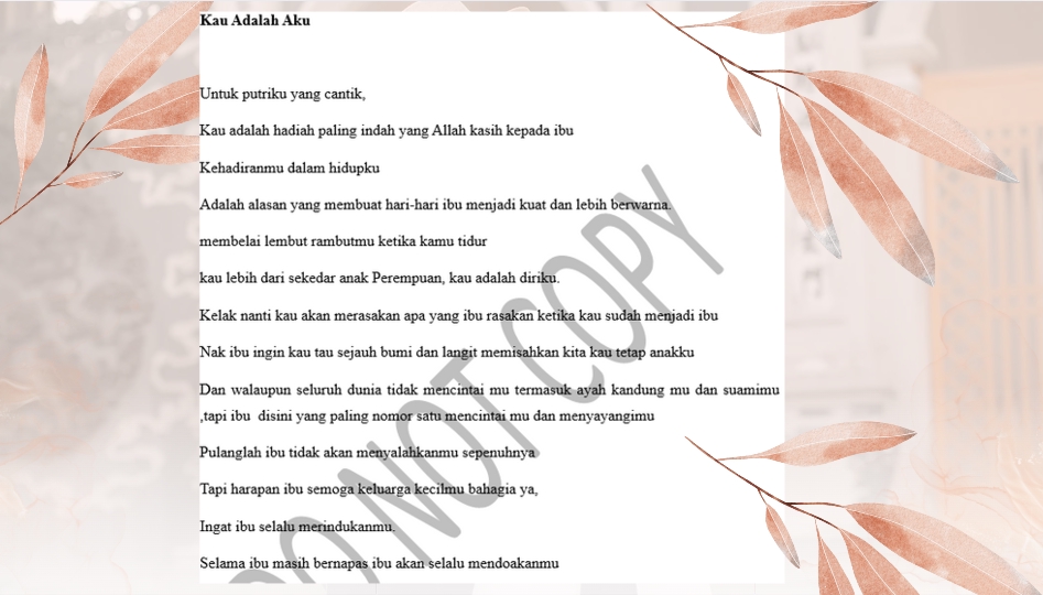 Penulisan Konten - PENULIS FIKSI & Non FIksi ( Novel, Cerpen, Autobiografi, Pantun dll ) - 17