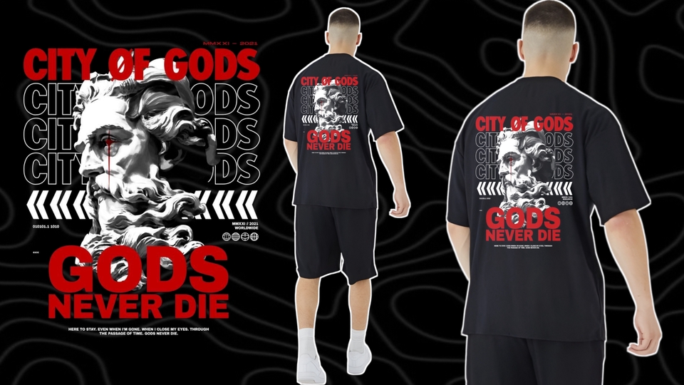 รับออกแบบเสื้อยืด แฟชั่น City of Gods