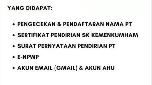 Pendirian Usaha - Jasa Pembuatan PT Perorangan - 1