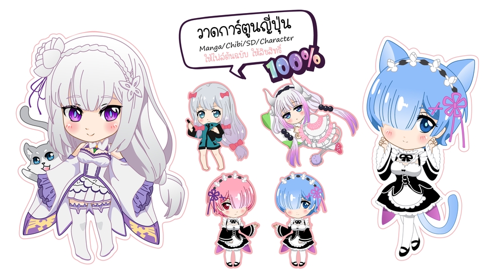 ออกแบบ Character & Mascot - วาดการ์ตูนน่ารัก สไตล์ญี่ปุ่น - 5