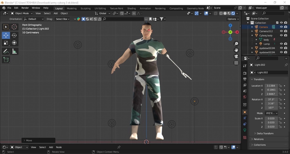 3D asset for game development/animation