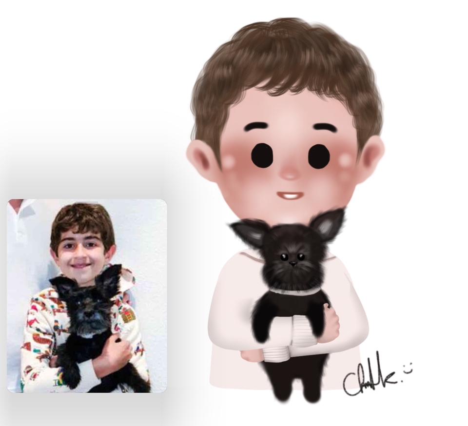วาดภาพการ์ตูน - รับออกแบบวาดภาพการ์ตูนกึ่งสเหมือนจริง • เปลี่ยนรูปภาพของคุณให้กลายเป็นตัวการ์ตูนน่ารักๆกันค่ะ - 15