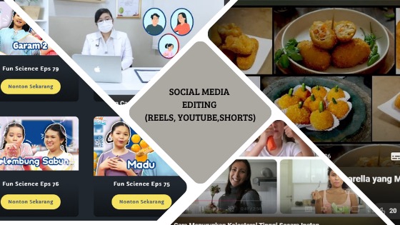 Jasa edit video youtube dan reels, jasa video editing online freelance untuk mengedit konten video dengan harga terjangkau.