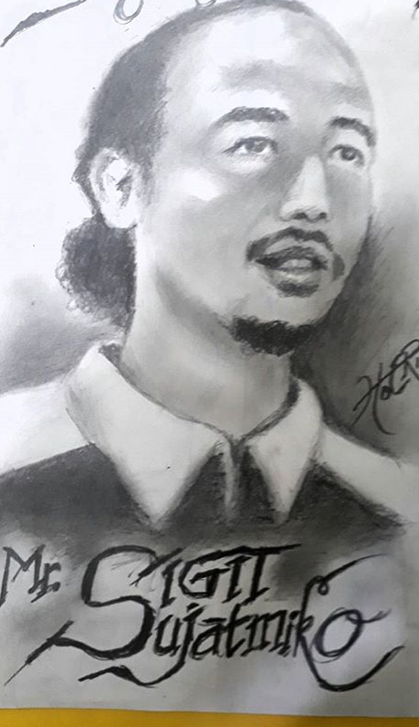 Gambar Potret - Lukisan Foto A4 (hitam putih) - 3