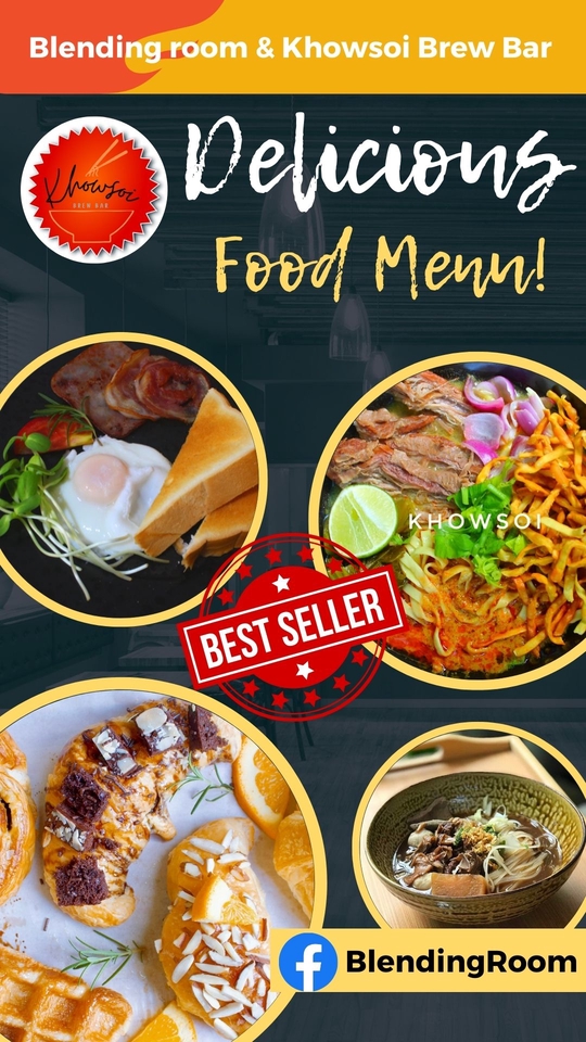 ออกแบบแบนเนอร์เฟสบุ๊ค ออกแบบแบนเนอร์ ร้านอาหาร ไทย