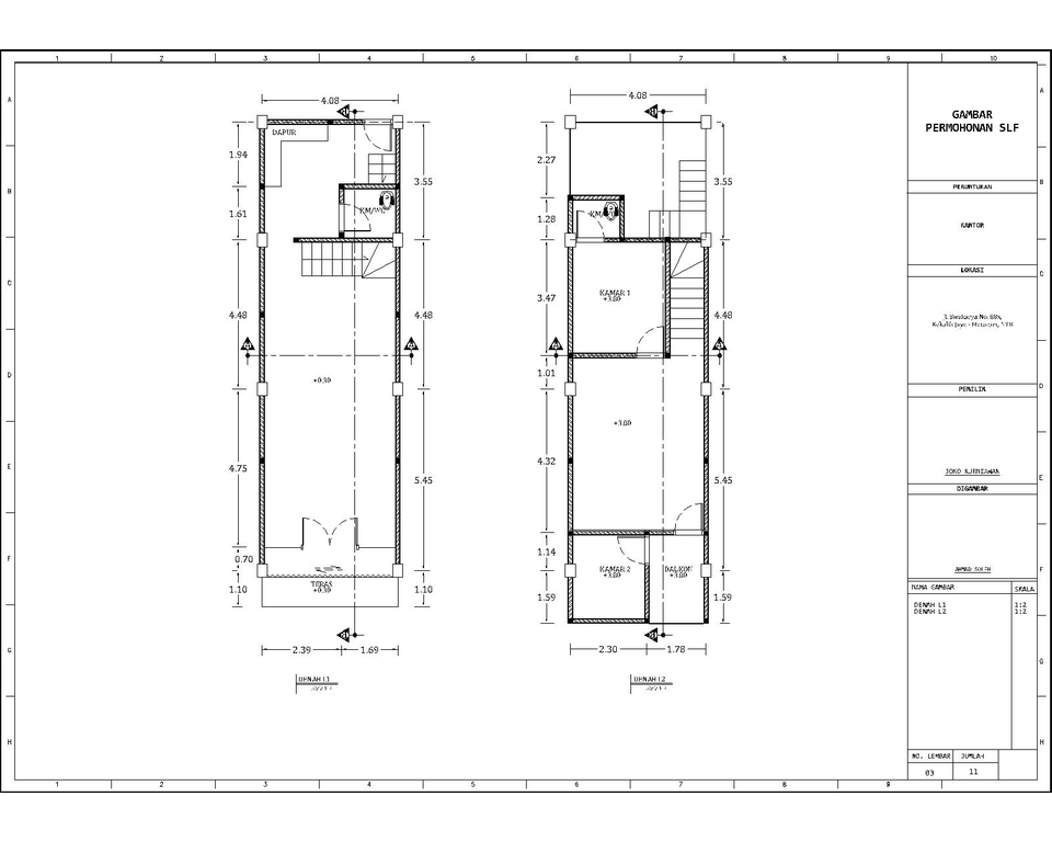 CAD Drawing - Jasa Gambar Untuk IMB, Konsep Awal Dengan AutoCad - 5