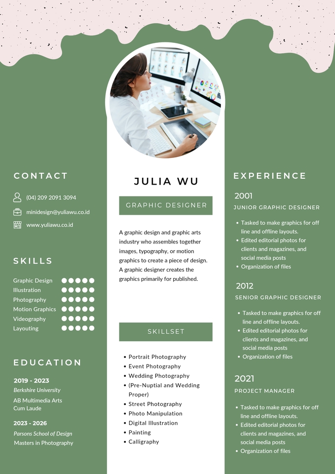 Portfolio & Resume - Desain CV Resume Curriculum Vitae (Editable) - 5