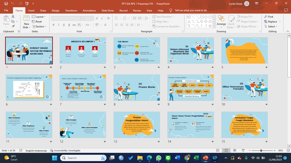 Presentasi - DESAIN PRESENTASI KULIAH, BISNIS, EVENT YANG ELEGANT serta dilengkapi icon sehingga tampilan menarik - 7