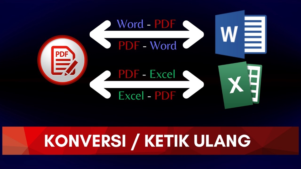 Entri Data - Jasa Konversi PDF ke Word/Excel dan sebaliknya max. 1 hari selesai - 1