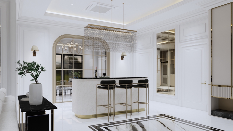 รับออกแบบตกแต่งภายใน บาร์ครัว โมเดิร์น หรูหรา
