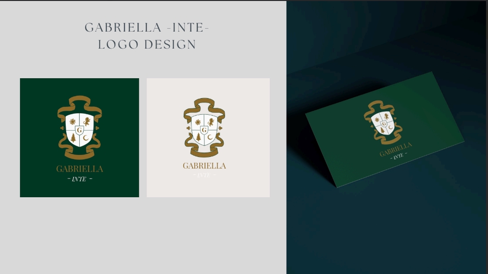 รับออกแบบโลโก้ บริษัท Gabriella สไตล์เรียบหรูดูแพง ออกแบบโลโก้แบบ minimal ออกแบบ logo สไตล์หรู