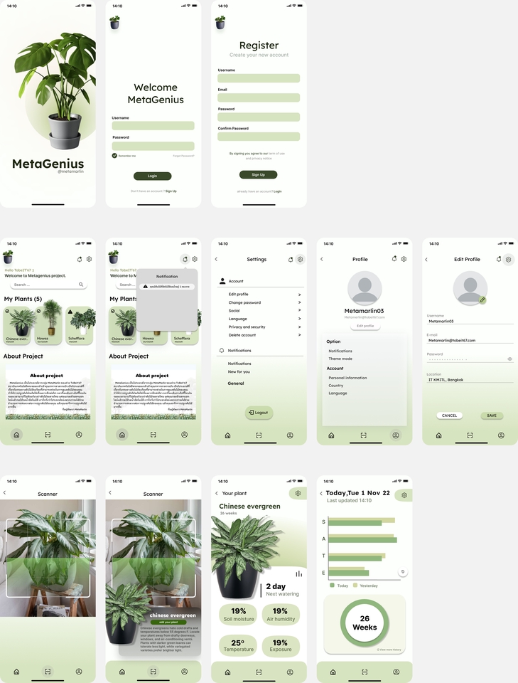 ออกแบบแอพพลิเคชั่นสำหรับเว็บไซต์พืชพรรณ