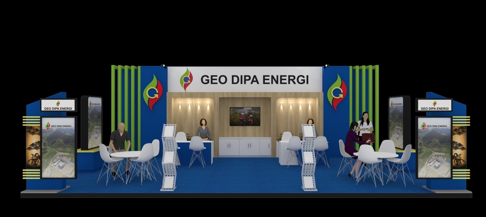 Desain Booth Pameran Geo Dipa Energi - Jasa Desain Stand Pameran 3D