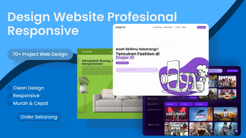Desain website profesional responsif, UI UX web design, UI UX mobile app, desain aplikasi, jasa desain UI UX, harga desain UI UX, freelance UI UX, desain UI dan UX, user Interface design, membuat desain mockup website, membuat desain mockup mobile, membuat UI UX design