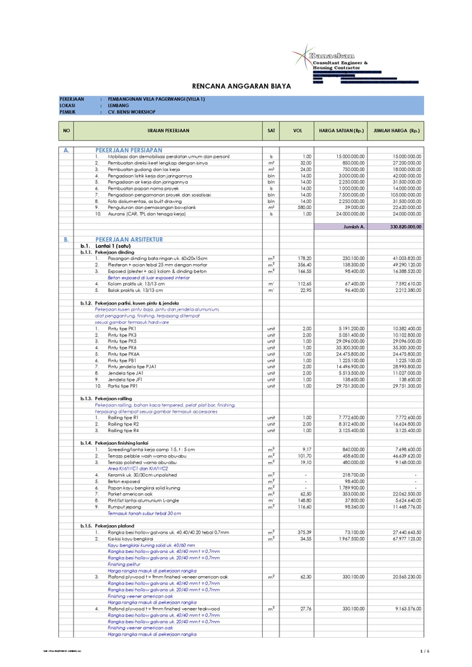 Akuntansi dan Keuangan - JASA PERHITUNGAN RENCANA ANGGARAN BIAYA - 2