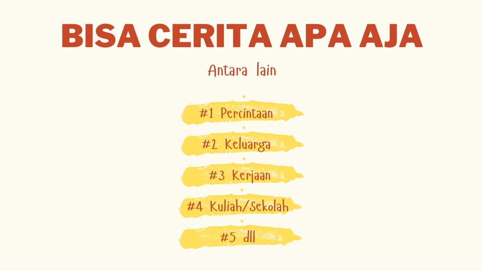 Pengembangan Diri - Jasa Curhat/Konsultasi Masalah Percintaan, Keluarga, Pekerjaan, Sekolah/Kuliah - 3