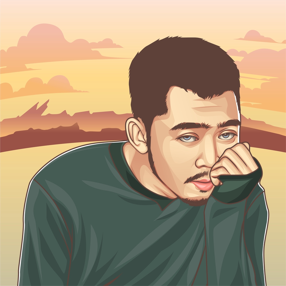 Gambar Potret - Desain Vector Art, Jadi 1 Hari - 3