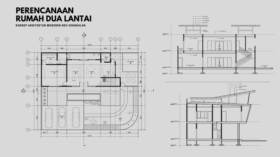 CAD Drawing - Jasa Desain Rumah 2D - 1