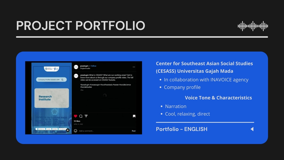 Sulih suara (dubbing, looping) - Professional Male Voice Over Service - IND, ENG, JAP, etc. - 5