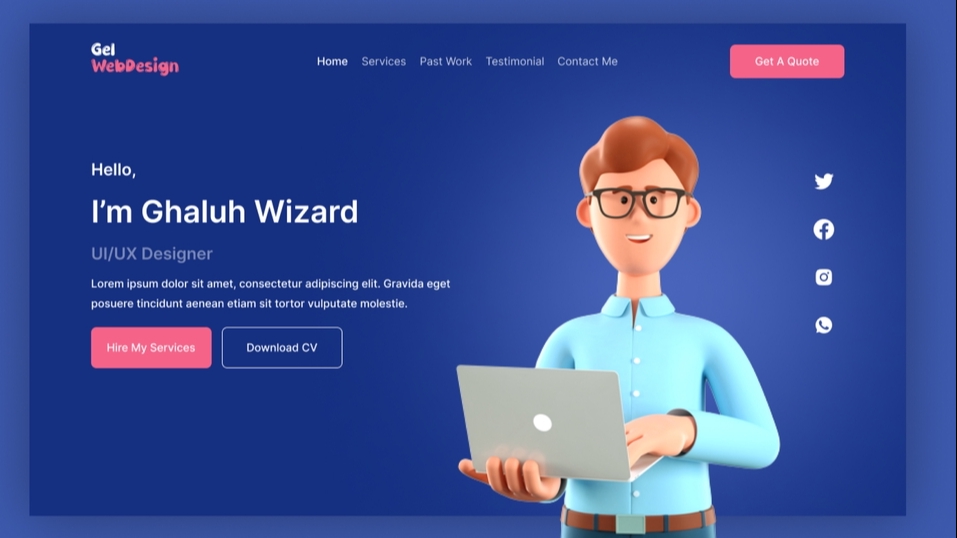 Jasa Desain Website Profesional, Desainer Website Profesional dengan Laptop