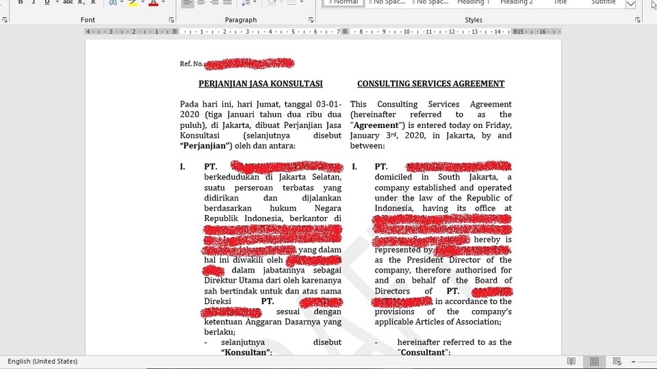 Hukum - Drafting Berbagai Jenis Kontrak/ Dokumen Legal - 1