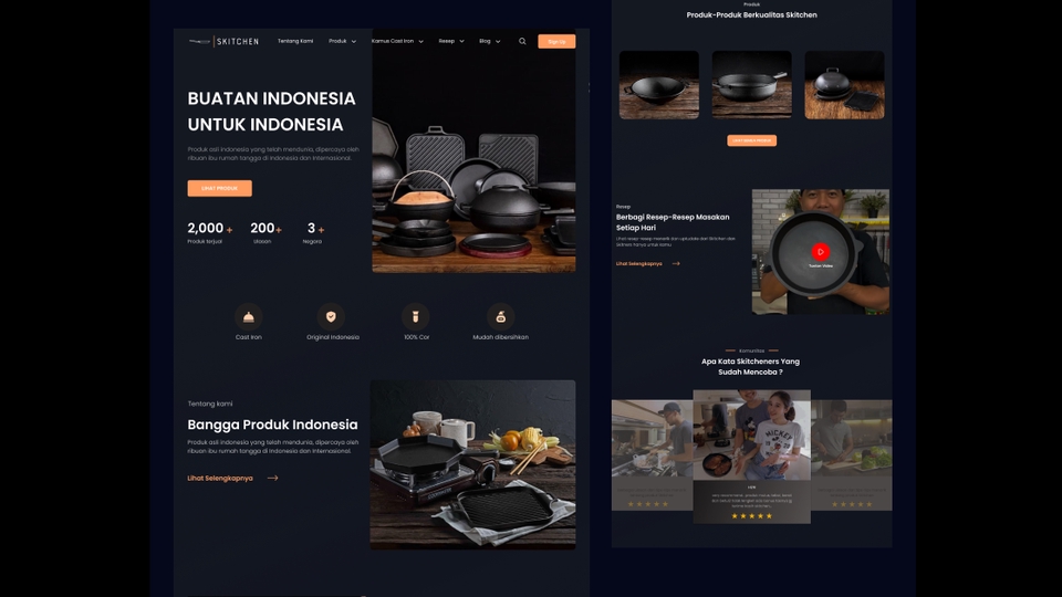 UI & UX Design - Skitchen Landing Page - 1