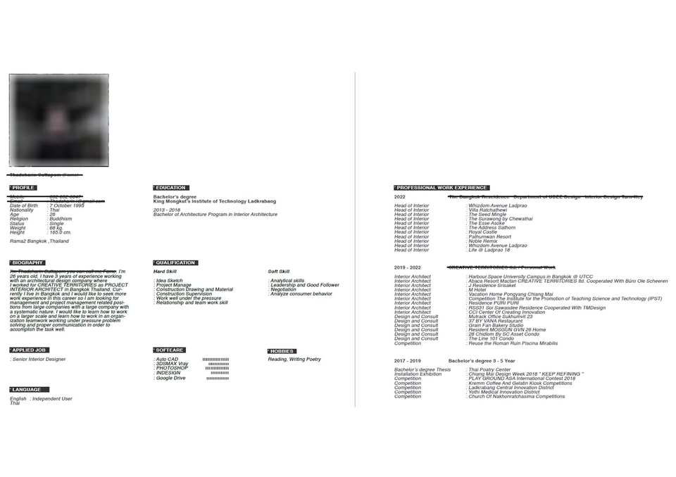 Portfolio & Resume - ให้คำปรึกษา และจัดทำ Portfolio - 2