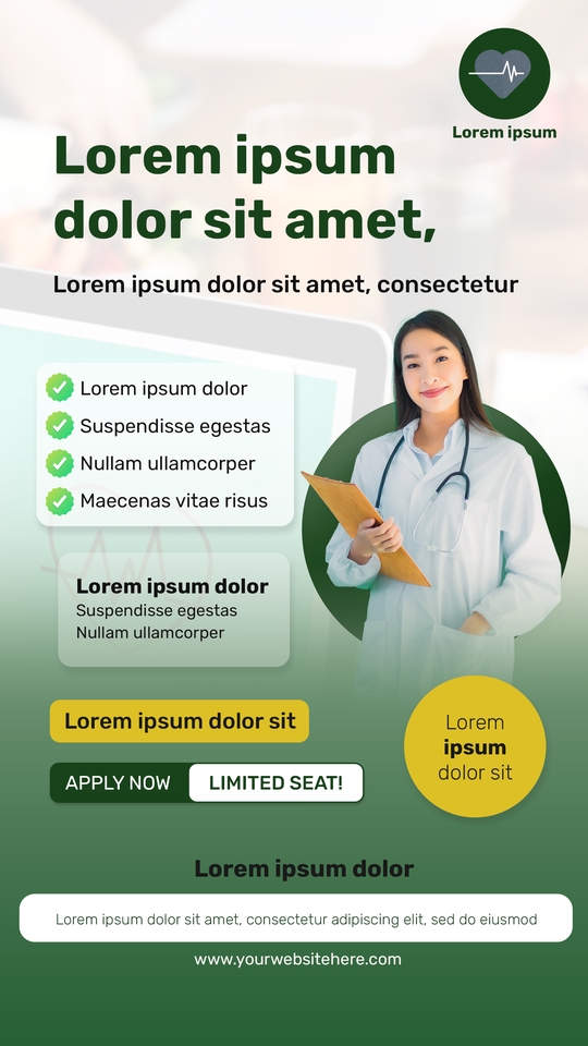 Banner Online - Poster Banner Iklan untuk Bahan Creative Ads dengan Style Clean Modern Gradient Model Orang Asli - 7