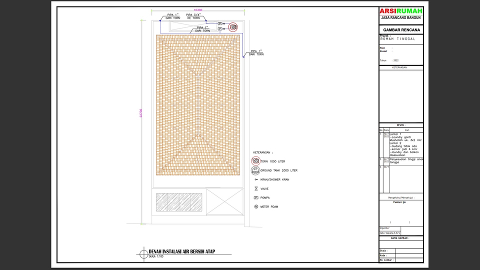 CAD Drawing - Gambar Kerja GAMBAR IMB / PBG - 6
