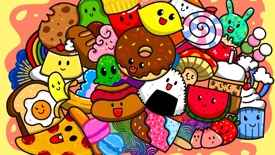 วาดภาพการ์ตูน - รับวาดภาพสไตล์ Doodles Arts ลายเส้นน่ารักๆ - 1