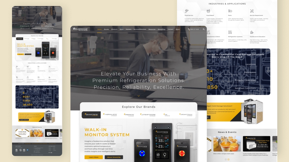 รับออกแบบเว็บไซต์ ออกแบบ ui ux ออกแบบ application สำหรับระบบ walk-in refrigerator