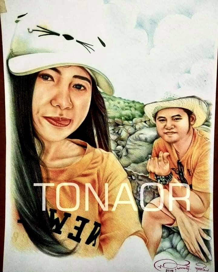 วาดภาพเหมือน Portrait - วาดภาพคนเหมือน ด้วยสีไม้และวาดเส้นขาวดำ - 7