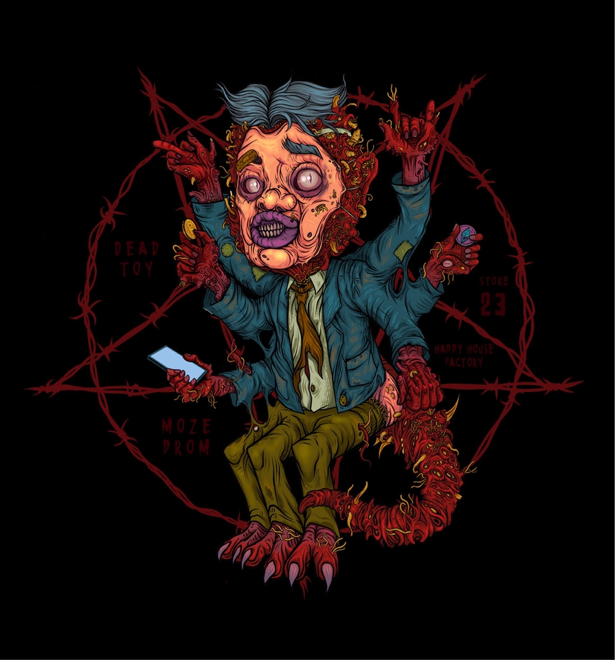 รับวาดภาพประกอบดิจิตอล เพ้นท์ สไตล์แฟนตาซี ตัวละคร ผี ปีศาจ