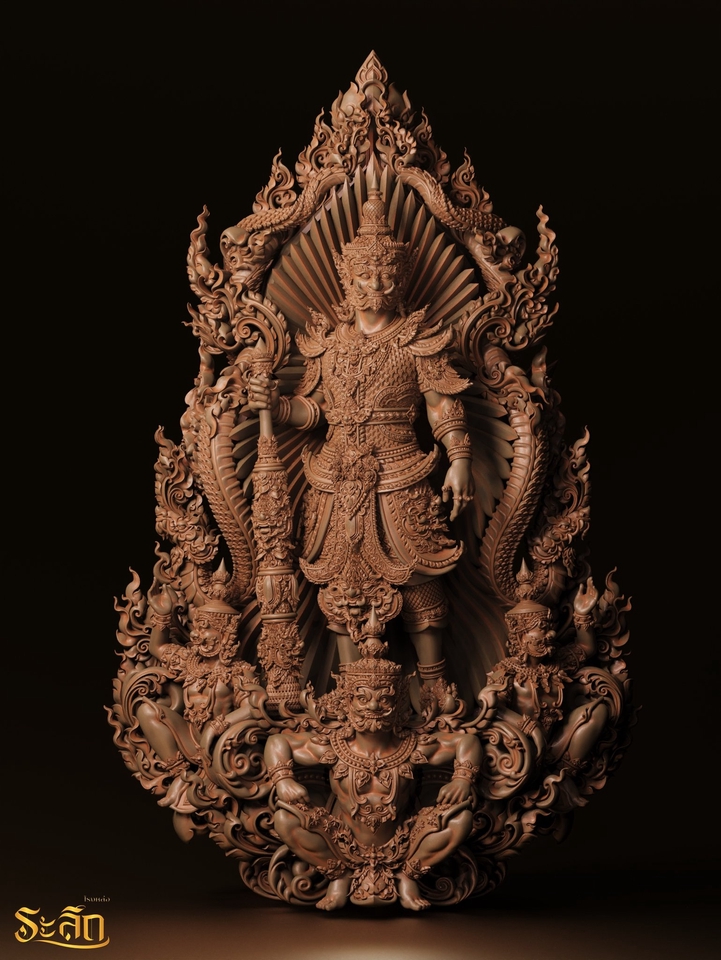 รับปั้นโมเดล 3d พระพุทธรูป ไทย 3D model พิมพ์ 3 มิติ