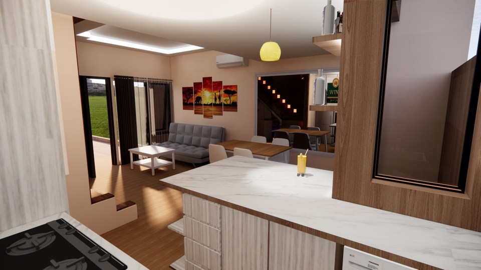 3D & Perspektif - Design Interior, Exterior 3D Render Rumah, Office, cafe dll - 11