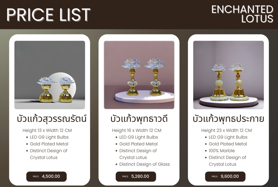 รับจ้างทำบุญออนไลน์ บูชาบัวแก้วเสริมดวง