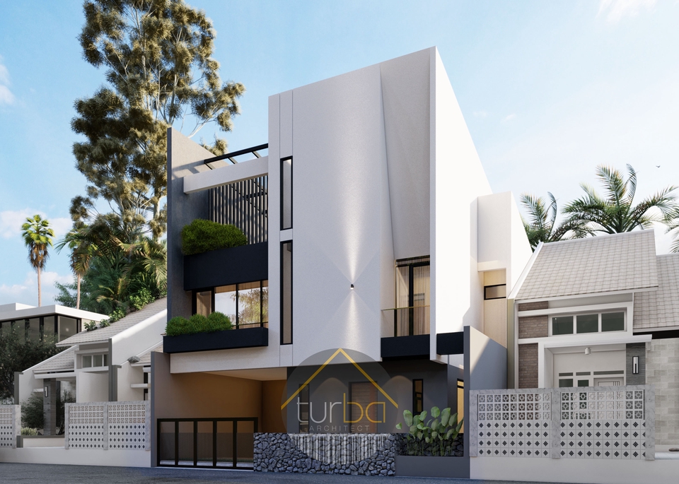 Jasa Desain Rumah Minimalis Modern dengan Render 3D, Desain Eksterior Rumah