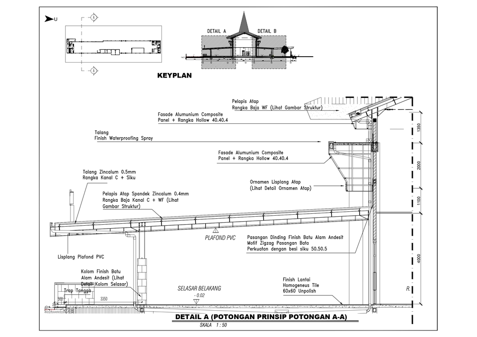 CAD Drawing - Gambar Kerja CAD (Bangunan Tinggi, Rumah Tinggal, Terminal, Rumah Sakit, Gudang, dsb)  - 9