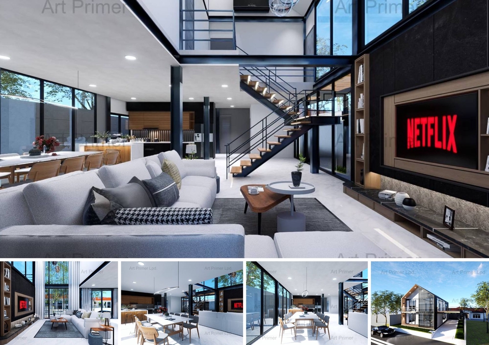 3D Perspective - รับออกงานภายนอกและภายในทุกประเภท บ้าน อาคาร คอนโด และอื่นๆทุกประเภท (Exterior&Interior) - 15