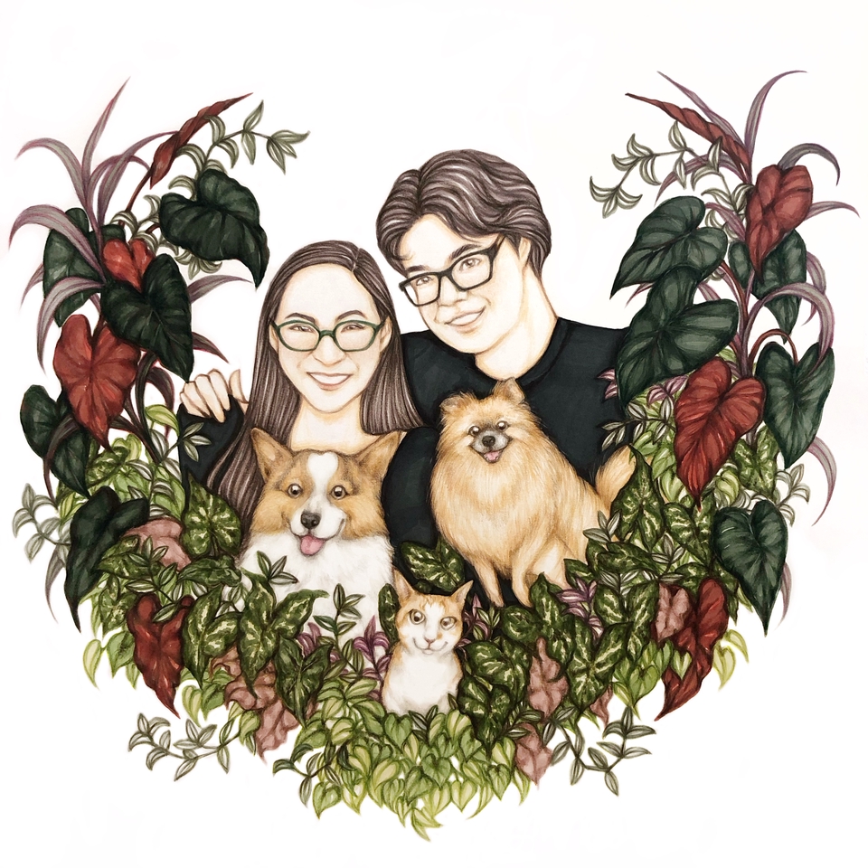วาดภาพเหมือน Portrait - รับวาดภาพ Portrait illustration สไตล์การ์ตูนน่ารักๆ - 6