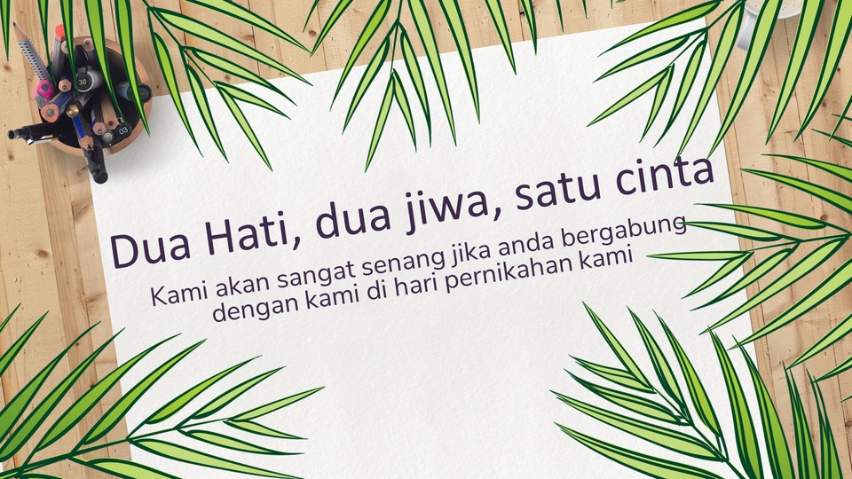 Kartu Ucapan & Video - Video Undangan Pernikahan 1 Hari Jadi - 3