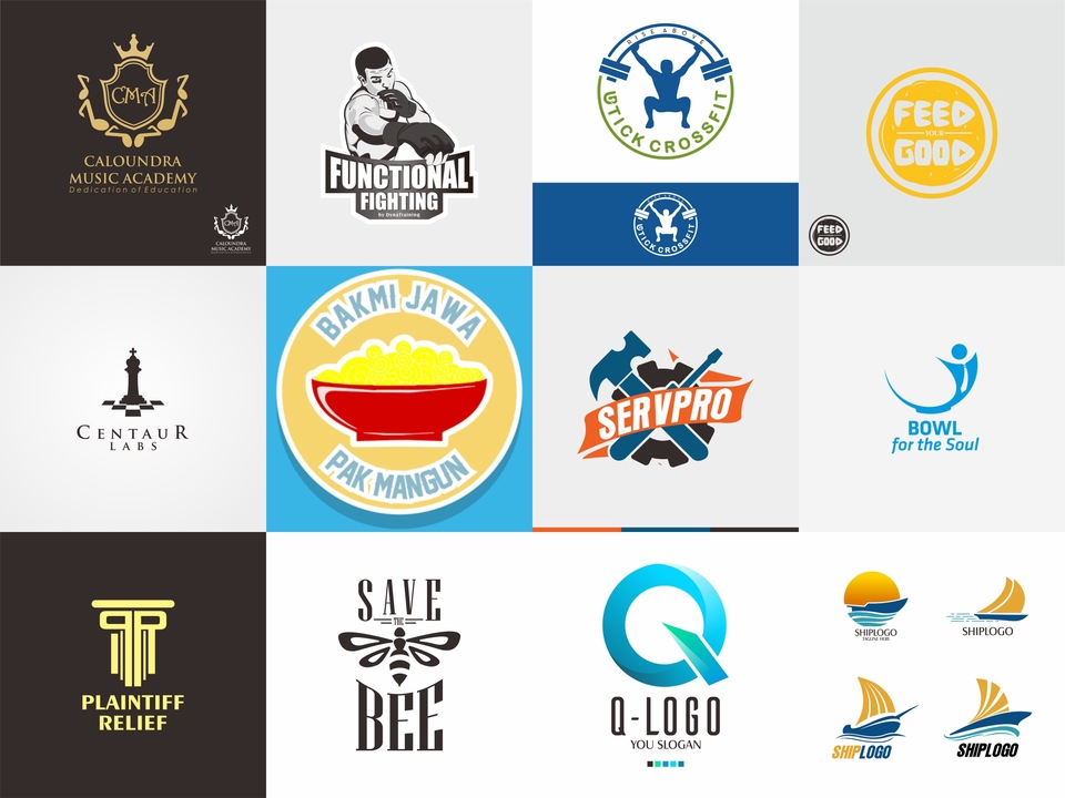 Desain logo untuk warung makan, restoran, cafe, dan bisnis makanan lainnya. Jasa desain logo online murah dan berkualitas.