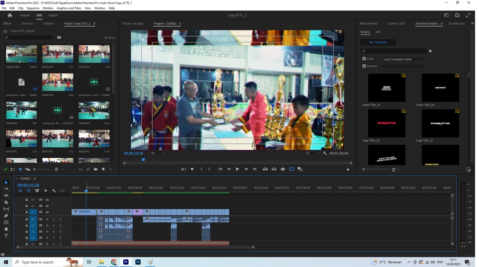 Video Editing - Video Editing Acara, Youtube, IG, FB, Tiktok (Adobe Premiere Pro, After Effect) - 3