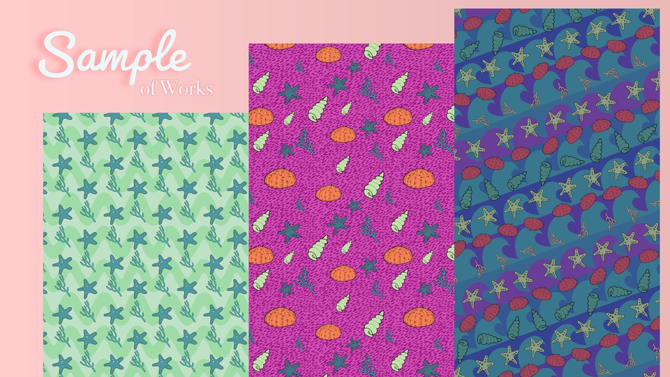 วาด/ออกแบบแพทเทิร์นเสื้อผ้า - รับออกแบบลาย repeat | ลายผ้า seamless pattern | ใช้ในงานแฟชั่น หรือ ต่อยอดทำผลิตภัณฑ์อื่นๆได้มากมาย - 11