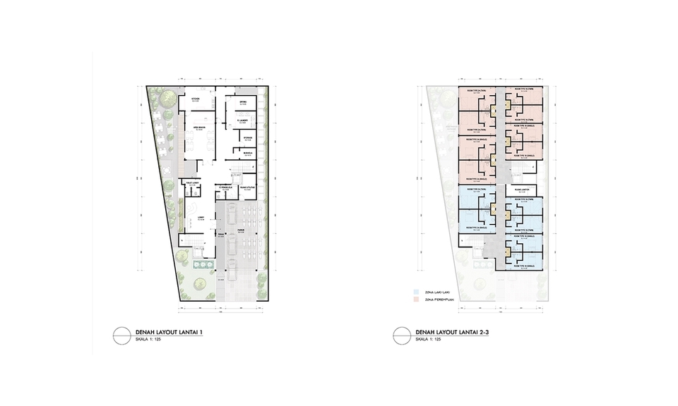 3D & Perspektif - Desain Arsitektural + Denah + Rendering Interior-Eksterior - 3
