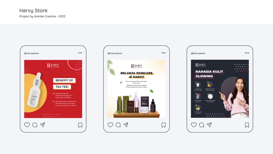 Desain banner instagram untuk promosi produk skincare dengan desain minimalis dan elegan, cocok untuk desain banner instagram online shop.