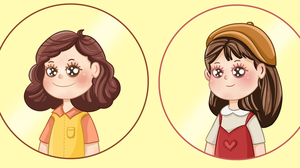 วาดภาพการ์ตูน - วาดภาพการ์ตูนแนวน่ารัก ,เป็นของขวัญ ,ภาพประกอบ content, ออกแบบคาแรตเตอร์ - 1