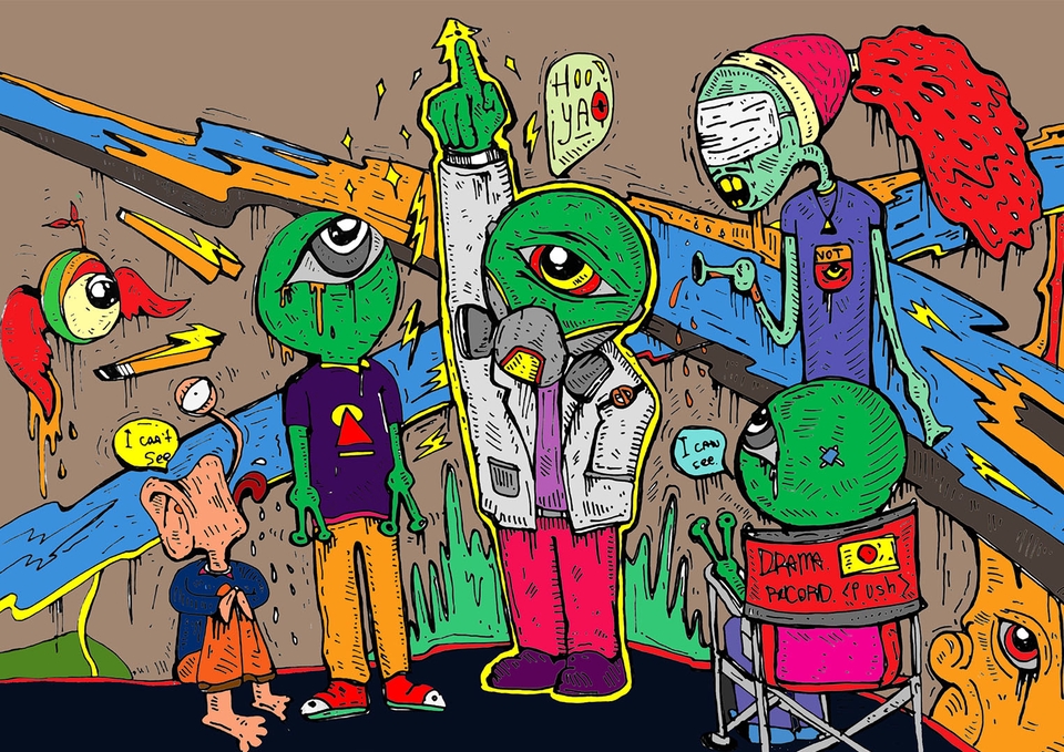 รับวาดภาพประกอบ สไตล์สีสันสดใส วาดรูปการ์ตูน วาดภาพเด็ก