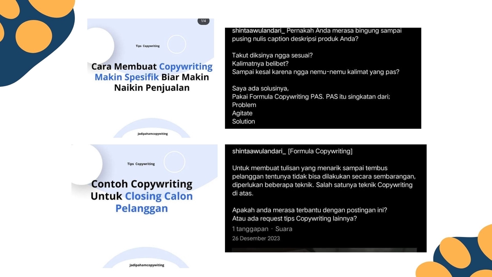 Penulisan Konten - Copywriting content plan instagram - 6